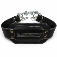 Пояс для обтяжень EasyFit, шкіра, сталь, до 250 кг, чорний