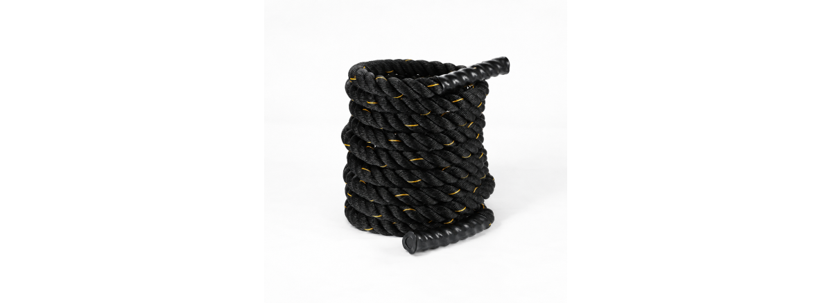 Канат для кроссфита EasyFit Battle Rope, Длина 15 м, Вес 13 кг, Полипропилен (PP), Винил, Чёрный