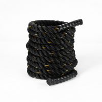 Канат для кросфіту EasyFit Battle Rope, Довжина 15 м, Вага 13 кг, Поліпропілен (PP), Вініл, Чорний