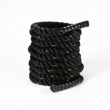 Канат для кросфіту EasyFit Battle Rope, Довжина 15 м, Вага 13 кг, Поліпропілен (PP), Вініл, Чорний