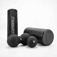 МФР набір для масажу EasyFit MioSet-XL: масажний ролик, подвійний та одинарний масажні м'ячі 