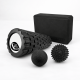 Набір для йоги: Масажний ролик (валик) EasyFit Grid Roller Mini, довжина 30 см, діаметр 10 см, піна EVA + Блок для йоги EasyFit EVA 23х15,5 см + Масажний м'ячик EasyFit TPR 6 см + Масажний м'ячик EasyFit PVC 9 см жорсткий