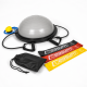 Набір для фітнесу EasyFit: Балансувальна платформа BOSU, Діаметр 60 см, Висота 23 см, Максимальне навантаження 120 кг, Пластик, ПВХ, Гума + Гумові кільця 3 шт, Опір 9-18 кг, Довжина 60 см, Ширина 5 см, Латекс