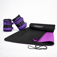 Набор для тренировок EasyFit №1 "Сила и Гармония 2в1". Состав набора: двухслойный коврик EasyFit (с чехлом) + наборные утяжелители для ног и рук EasyFit (вес 0,5-2,5 кг)