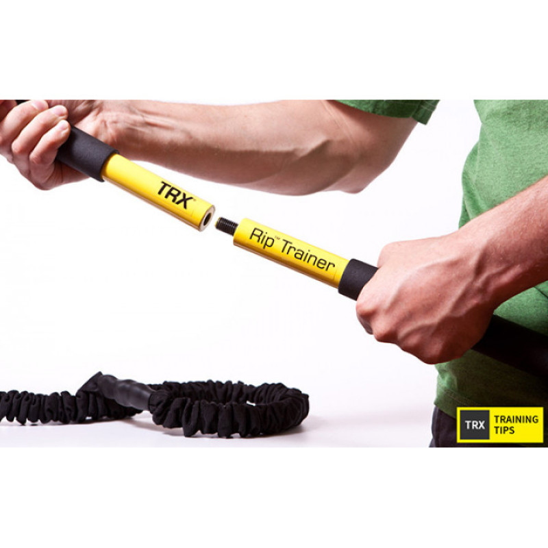 Палиця-тренажер TRX Rip Trainer (гімнастична палиця з амортизатором), Довжина палиці 100 см (складена), Діаметр 3,2 см, Доповнення до тренувань з підвісними системами і петлями TRX
