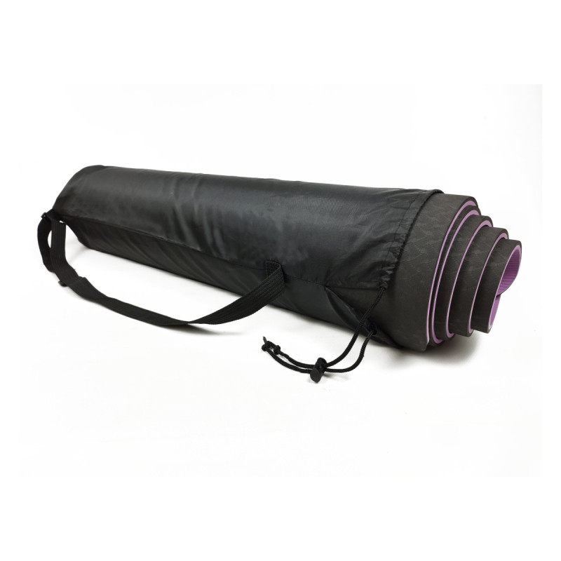 Чохол для килимка EasyFit, Довжина 65 см, Діаметр 17 см, Поліестер, Чорний, Для зберігання та транспортування спортивного килимка