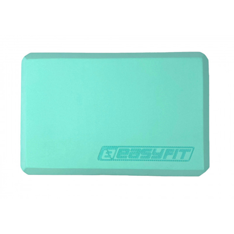 Блок для йоги EasyFit, Довжина 23 см, Ширина 15,5 см, Піна EVA, М'ятний