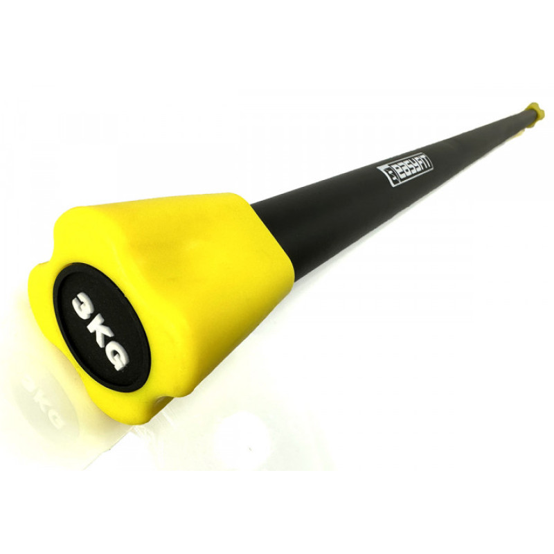 Бодібар (Body Bar) EasyFit (палка гімнастична), Вага 3 кг, Метал, Неопрен, Жовтий