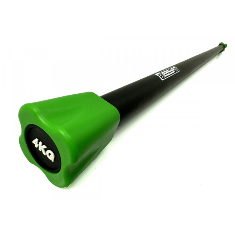 Бодібар (Body Bar) EasyFit (палка гімнастична), Вага 4 кг, Метал, Неопрен, Зелений