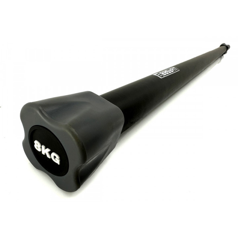 Бодібар (Body Bar) EasyFit (палка гімнастична), Вага 8 кг, Метал, Неопрен, Сірий