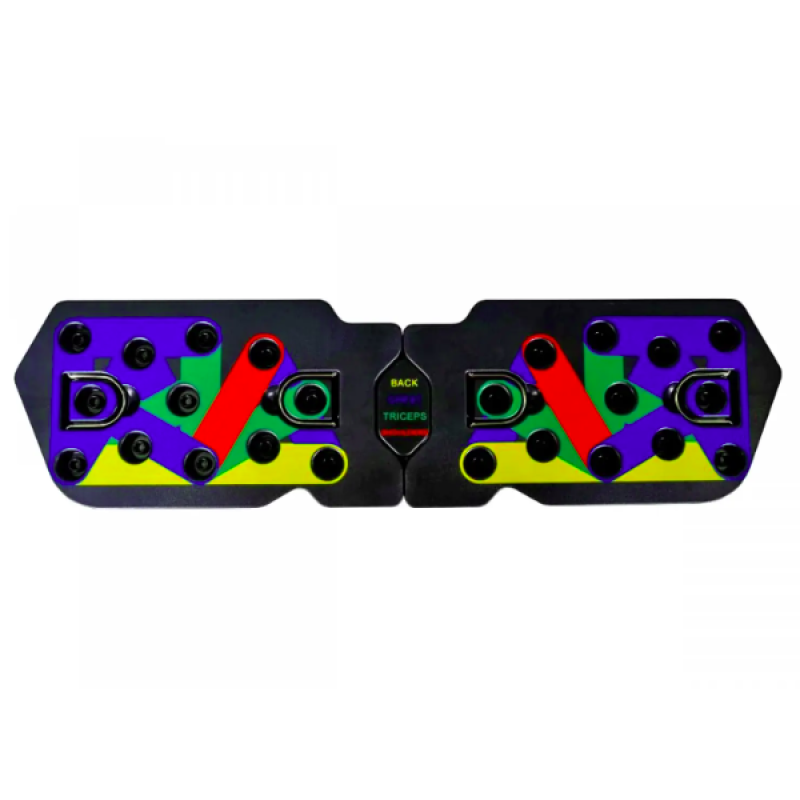 Дошка для віджимань EasyFit Wave тренажер фігурний, Довжина 71 см, Ширина 19 см, ABS-пластик, Чорний