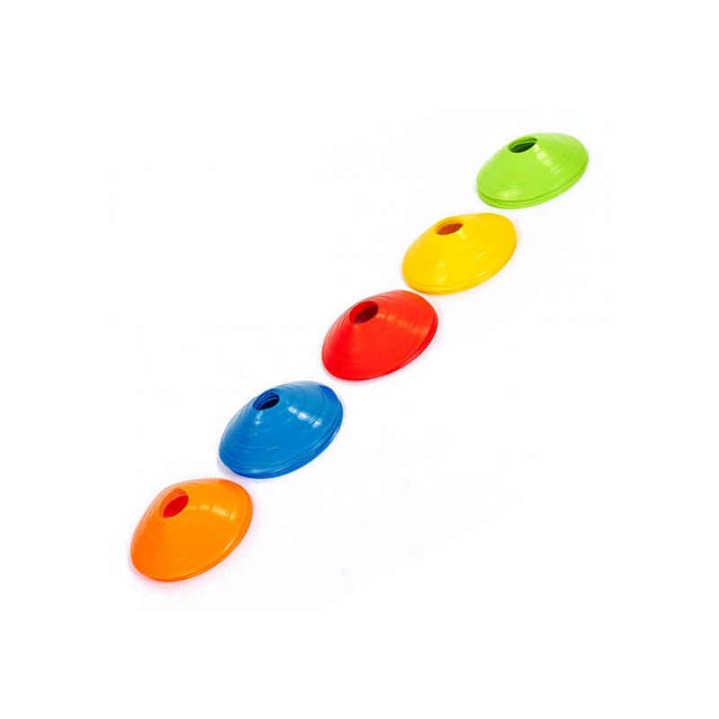 Фішки для розмітки EasyFit (набір 50 шт), Діаметр 20 см, М'який пластик, Різнокольорові