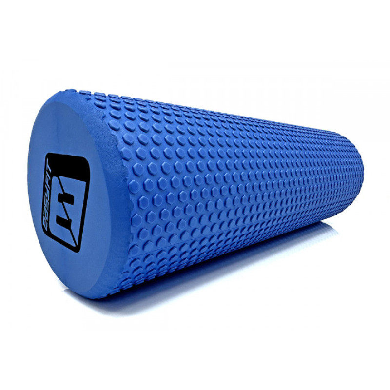 Массажный ролик (валик) EasyFit Foam Roller, Длина 45 см, Диаметр 15 см, Пена EVA с мелкой массажной поверхностью, для МФР, фитнеса, йоги и реабилитации, Синий