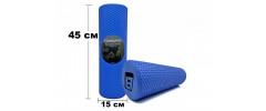 Масажний ролик (валик) EasyFit Foam Roller, Довжина 45 см, Діаметр 15 см, Піна EVA з дрібною масажною поверхнею, для МФР, фітнесу, йоги та реабілітації, Синій