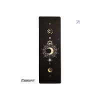 Килимок EasyFit BlackMoon для йоги, довжина 183 см, каучук/замша, чорний