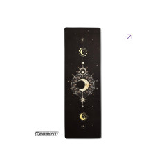 Килимок EasyFit BlackMoon для йоги, довжина 183 см, ширина 61 см, товщина 3 мм, каучук/замша, чорний