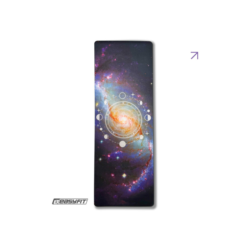 Коврик EasyFit Light BlueMoon для йоги, длина 183 см, ширина 61 см, толщина 3 мм, каучук/замша, фиолетовый