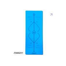 Профессиональный коврик EasyFit Pro для йоги, 184x68 см, толщина 5 мм, каучук, голубой