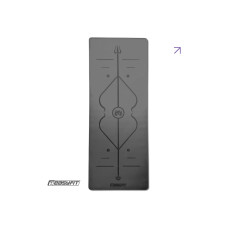 Профессиональный коврик EasyFit Pro для йоги, 184x68 см, толщина 5 мм, каучук, черный