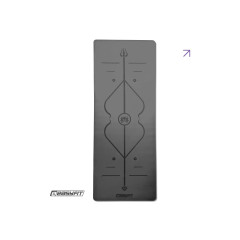 Профессиональный коврик EasyFit Pro для йоги, 184x68 см, толщина 5 мм, каучук, черный