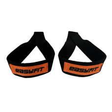 Лямки атлетичні EasyFit Delta для станової тяги, Довжина 55 см, Ширина 3,5 см, Чорно-помаранчевий