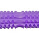 Масажний ролик (валик) EasyFit Grid Roller v.2.2, Довжина 45 см, Діаметр 13 см, Каркас із високоміцного пластику, Піна EVA з масажною поверхнею 3D, для МФР, фітнесу, йоги та реабілітації, Фіолетовий