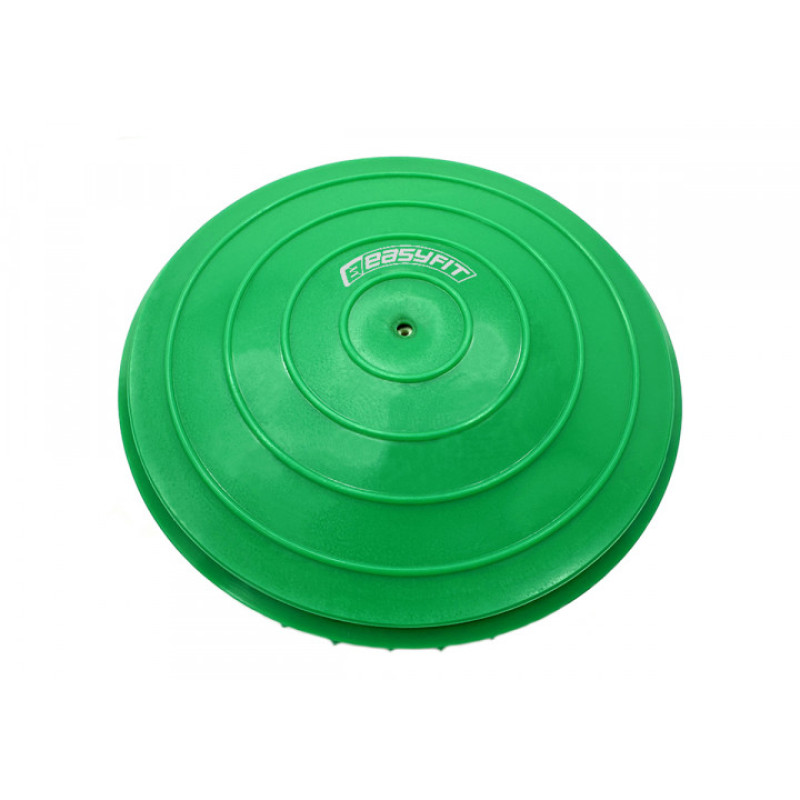 Полусфера массажная киндербол EasyFit, Жесткая, Диаметр 15 см, Высота 8 см, Резина, Зеленый