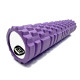Масажний ролик (валик) EasyFit Grid Roller v.3.1, Довжина 60 см, Діаметр 14 см, Каркас із високоміцного пластику, Піна EVA з масажною поверхнею 3D, для МФР, фітнесу, йоги та реабілітації, Фіолетовий