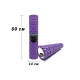 Масажний ролик (валик) EasyFit Grid Roller v.3.1, Довжина 60 см, Діаметр 14 см, Каркас із високоміцного пластику, Піна EVA з масажною поверхнею 3D, для МФР, фітнесу, йоги та реабілітації, Фіолетовий