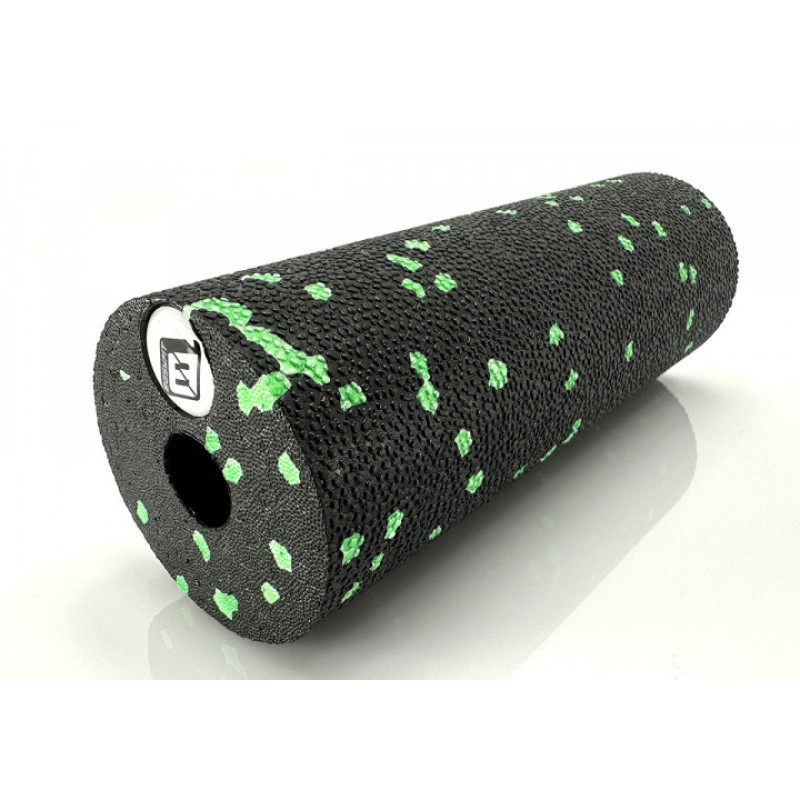 Массажный ролик (валик) EasyFit EPP, Длина 15 см, Диаметр 5 см, EPP (вспененный полипропилен), для МФР, фитнеса, йоги и реабилитации, Черно-салатовый