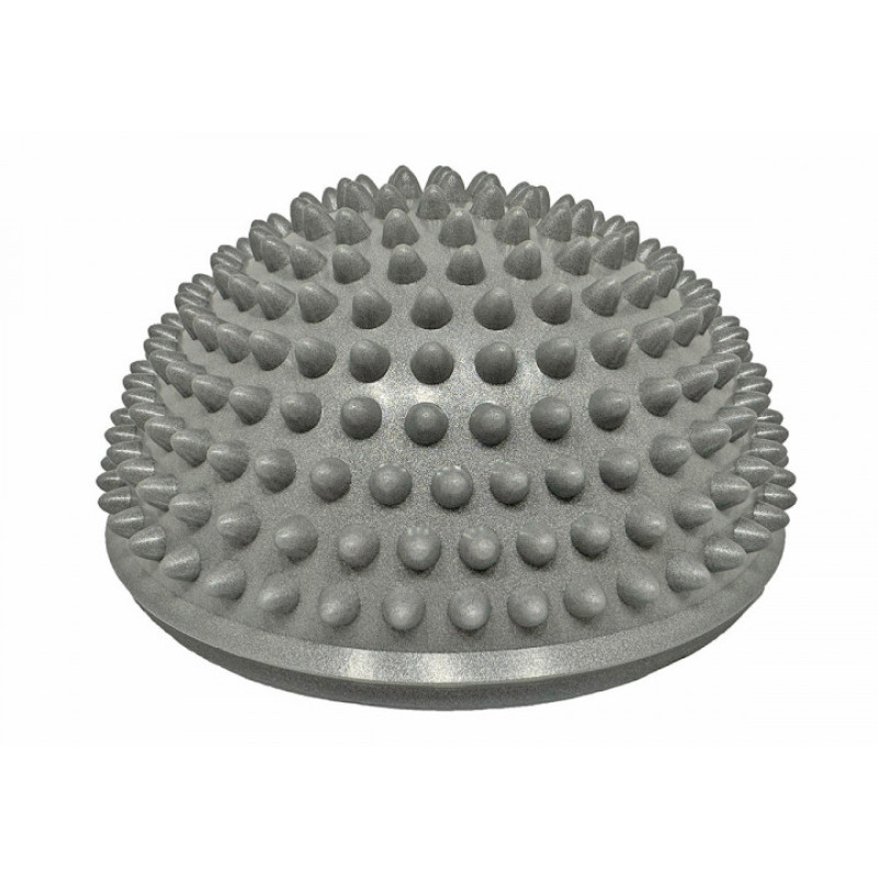 Полусфера массажная киндербол EasyFit, Мягкая, Диаметр 16 см, Высота 8 см, Резина, Серый