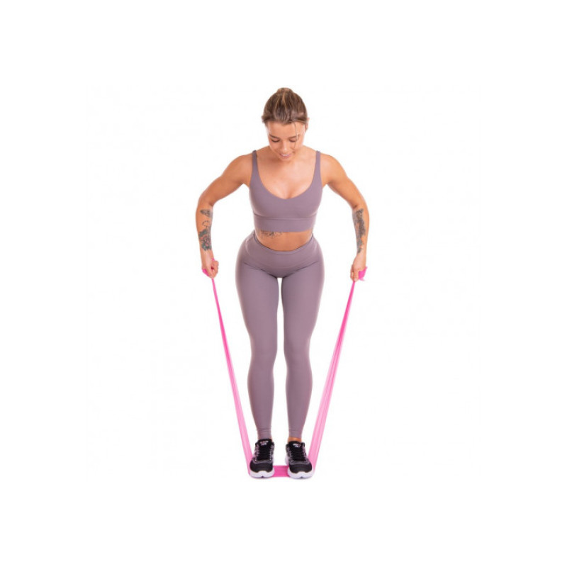 Эластичная лента (фитнес резинка, эспандер) EasyFit для пилатеса и йоги, Длина 150 см, Ширина 15 см, Толщина 0,5 мм, Латекс, Желтый