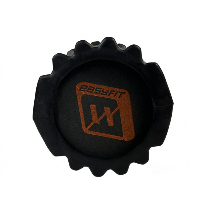 Масажний ролик EasyFit Solid Roller v.1.1s, Довжина 33 см, Діаметр 13,5 см, EVA-піна, Чорний