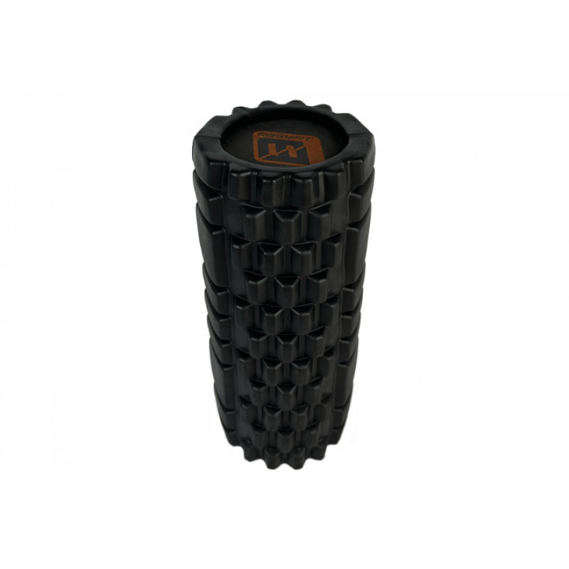 Масажний ролик EasyFit Solid Roller v.1.1s, Довжина 33 см, Діаметр 13,5 см, EVA-піна, Чорний