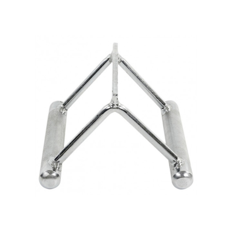 Ручка для нижней тяги EasyFit двойная , Размер 18х18х14 см, Хромированная сталь