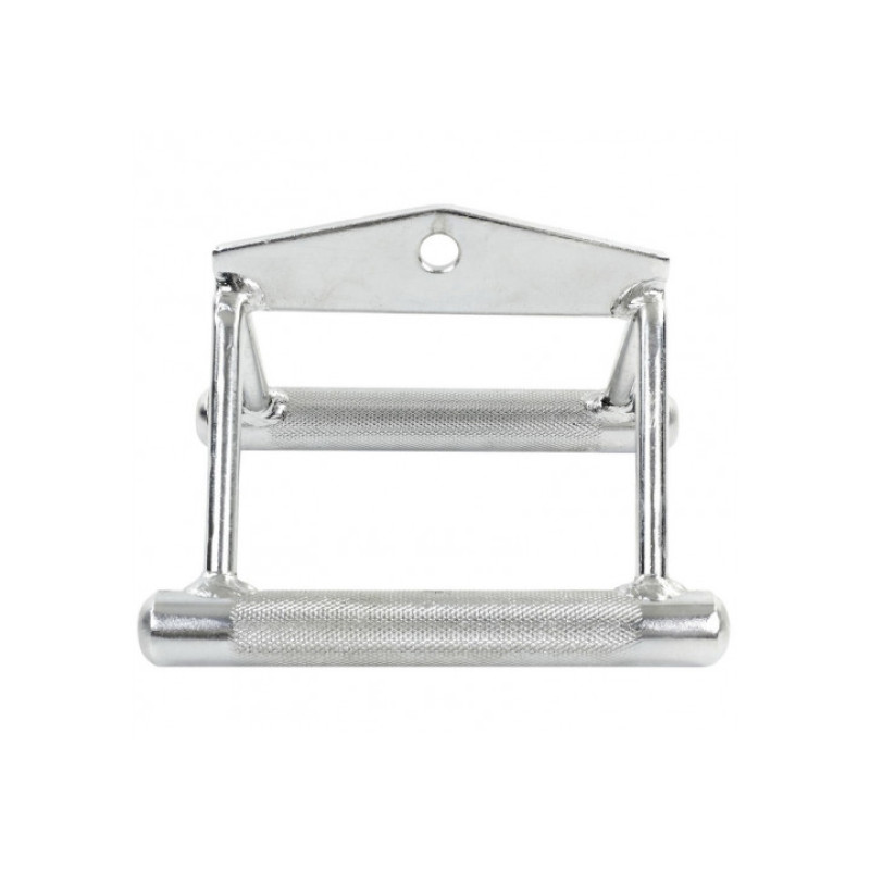 Ручка для нижней тяги EasyFit двойная , Размер 18х18х14 см, Хромированная сталь