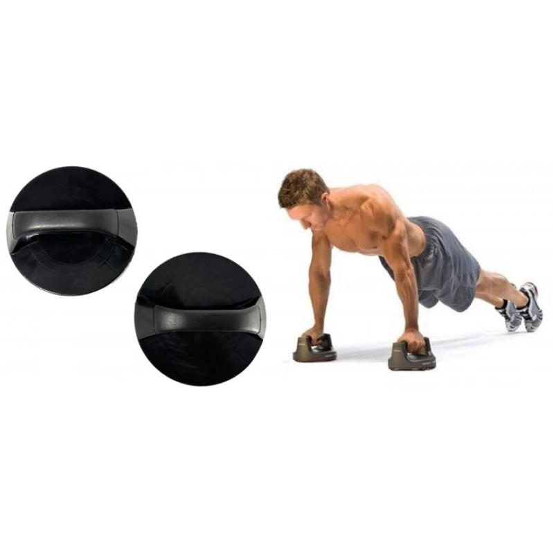 Упоры для отжиманий EasyFit Push Up Pro, Максимальная нагрузка 130 кг, ABS-пластик, Черный