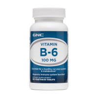 Витамины, Vitamin B-6 100, GNC, 100 таблеток