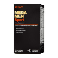 Вітаміни та мінерали, Mega Men Sport, GNC, 180 таблеток