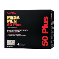 Вітаміни та мінерали, Mega Men 50 Plus, GNC, 30 пакетиків