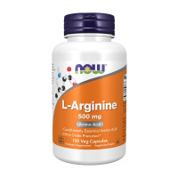 Аргінін, L-Arginine 500 mg, NOW, 100 капсул