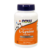 Лизин, L-Lysine 1000 mg double strength, NOW, 100 таблеток