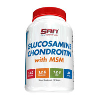 Для суставов и связок, Glucosamine Chondroitin with MSM, SAN, 90 таблеток