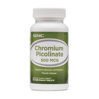 Вітаміни та мінерали, Chromium Picolinate 500, GNC, 90 таблеток