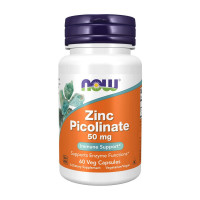 Цинк, Zinc Picolinate 50 mg, NOW, 60 капсул