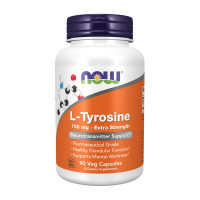 Амінокислоти, L-Tyrosine 750 mg, NOW, 90 капсул
