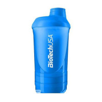 Шейкер, Shaker Wave + 3 in 1, BioTech, 500 мл (Яскраво-синій)