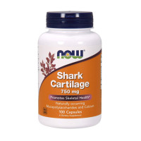 Добавка для здоров'я, Shark Cartilage 750 mg, NOW, 100 капсул