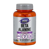 Бета-аланін, Beta-Alanine 750 mg, NOW, 120 капсул