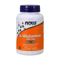Глютамин, L-Glutamine 500 mg, NOW, 120 капсул